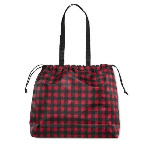 Macy's Handbags - Bucket Striped Tote Bag in Red and Black